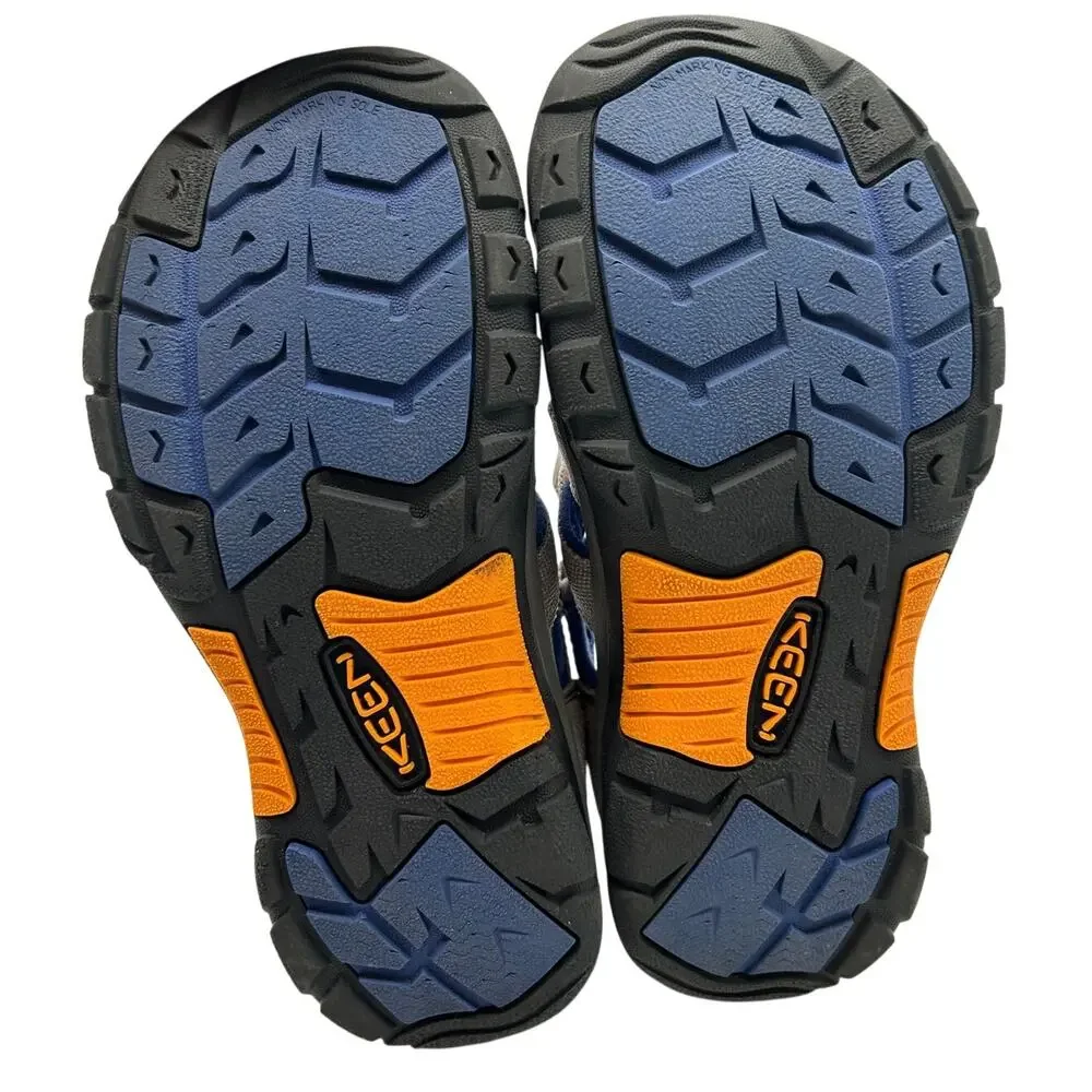 KEEN Newport H2 Hiking Water Sandals Kids Gray Blue Orange Size 4 EU 36 Outdoors